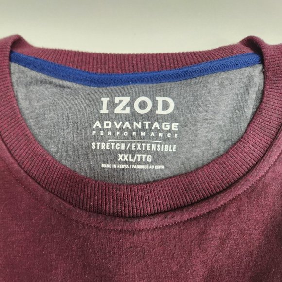 Izod Advantage Men's sweatshirt size xxl burgundy - Picture 2 of 2